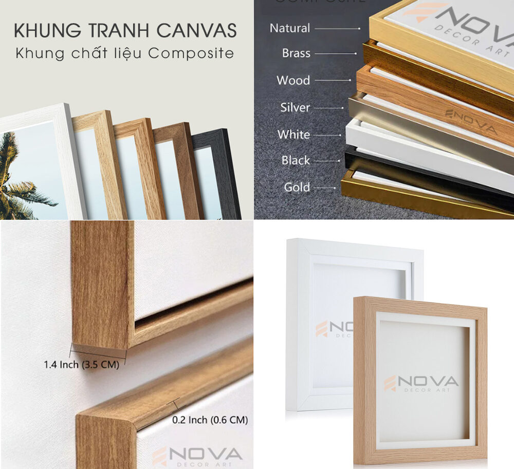 Mẫu khung tranh canvas