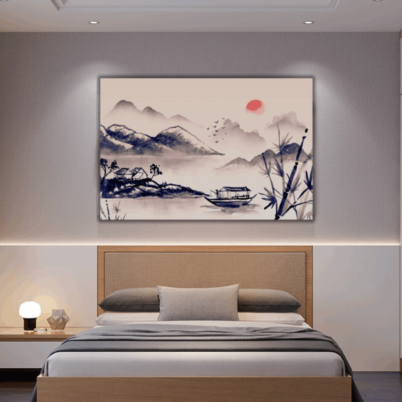 tranh treo tường khách sạn - phòng ngủ