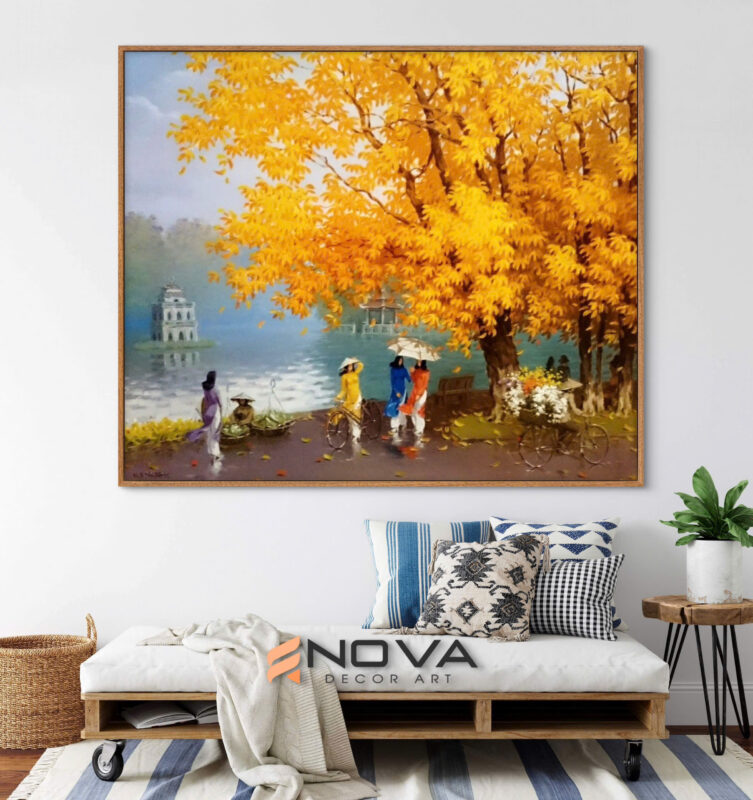 trang phong canh canvas