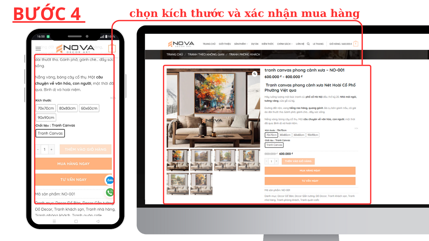 Mua tranh canvas tại NOVA
