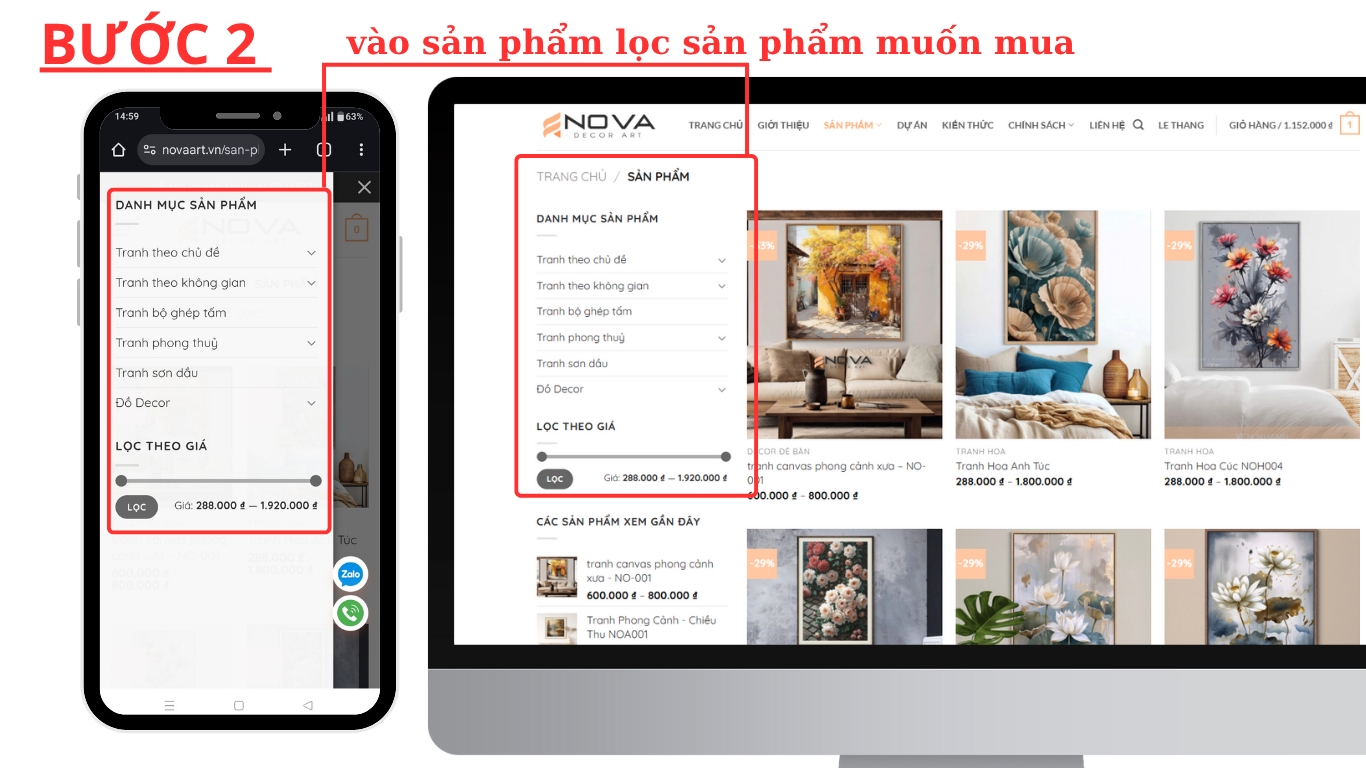 Mua tranh canvas tại NOVA