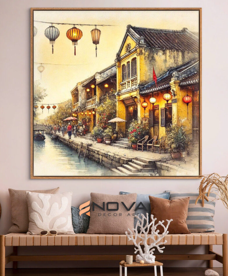 Tranh Hội An chiều tà