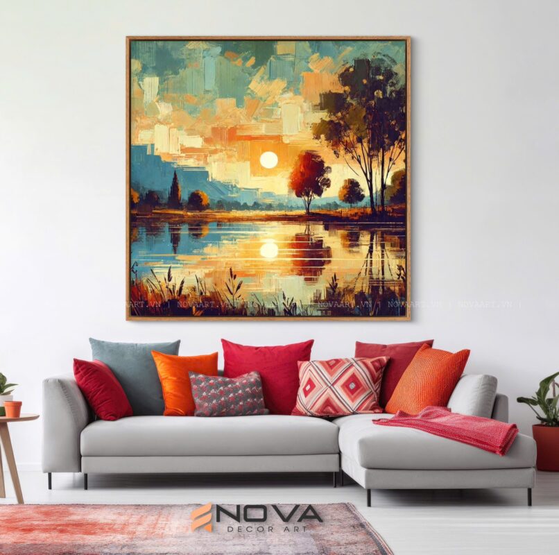 tranh canvas trừu tượng - tranh phong cảnh 