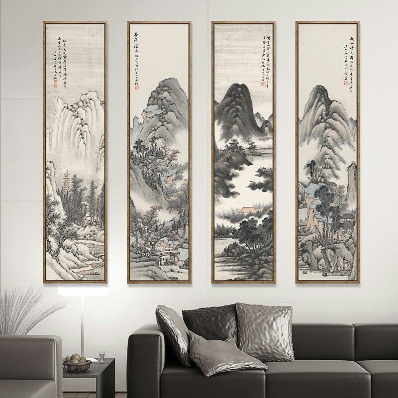 in tranh canvsa - tranh tứ quý