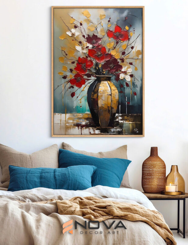  tranh canvas trừu tượng- tranh hoa