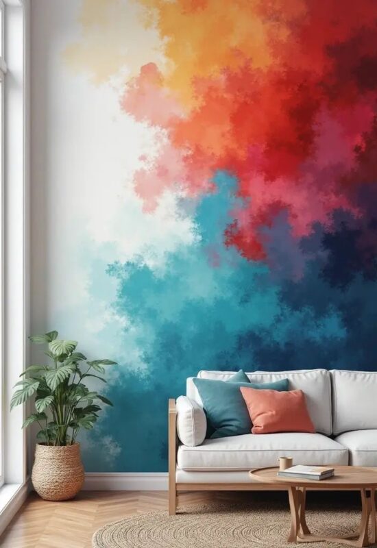 sơn tường hiệu ứng - hiệu ứng chuyển màu  