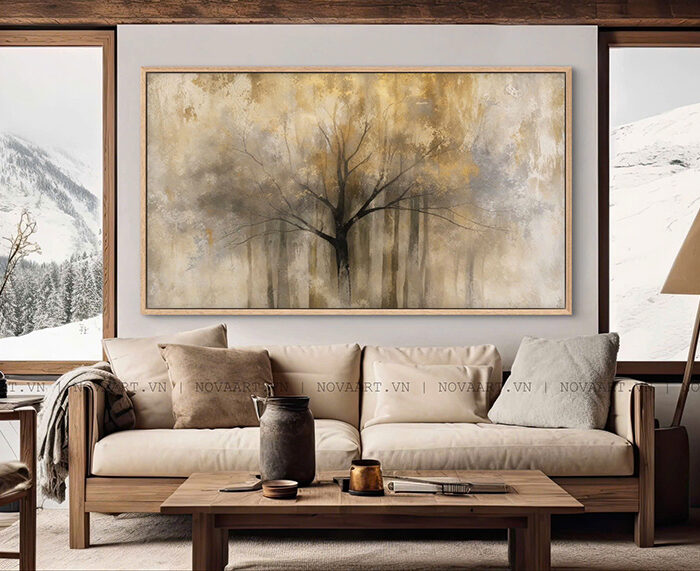 Tranh Trường Tượng - Cây Trong Sương