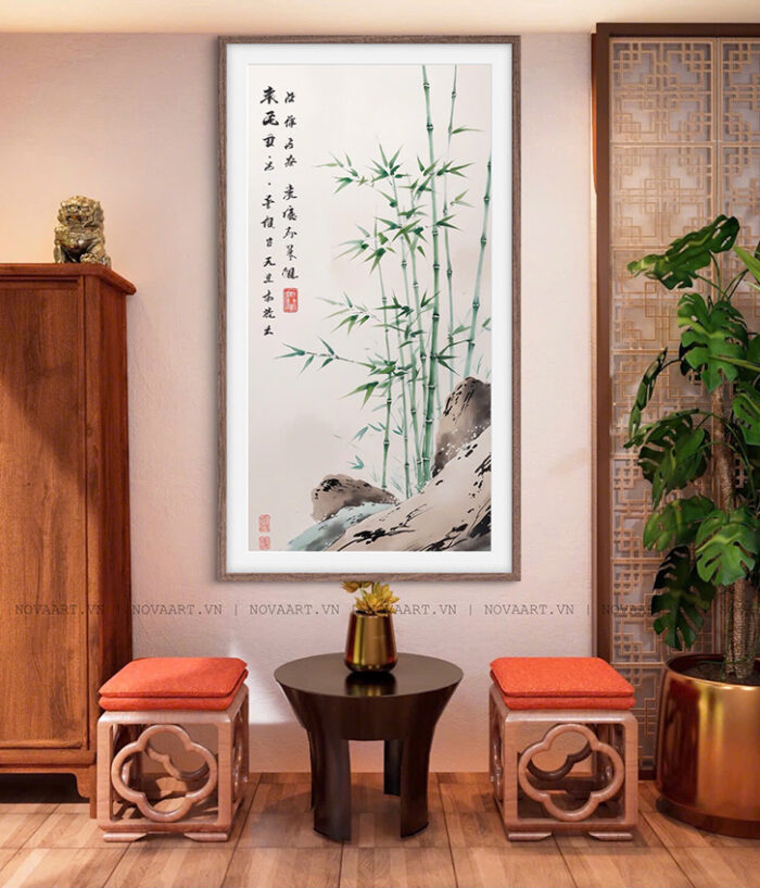 Tranh Phong Thuỷ - Trúc Chỉ NOP002