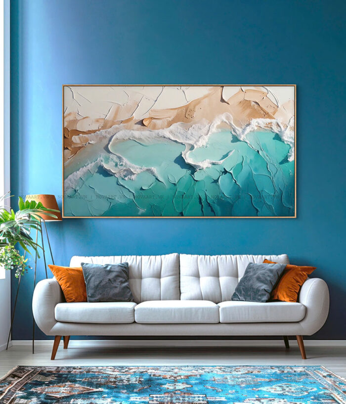 Tranh Trừu Tượng - Sóng Biển 3D