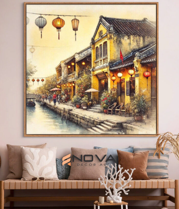 Tranh Hội An chiều tà