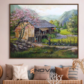 tranh cảnh xuân tây bắc