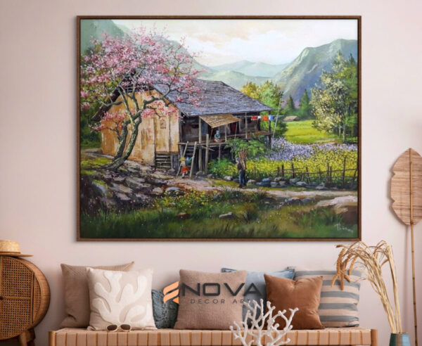 tranh cảnh xuân tây bắc
