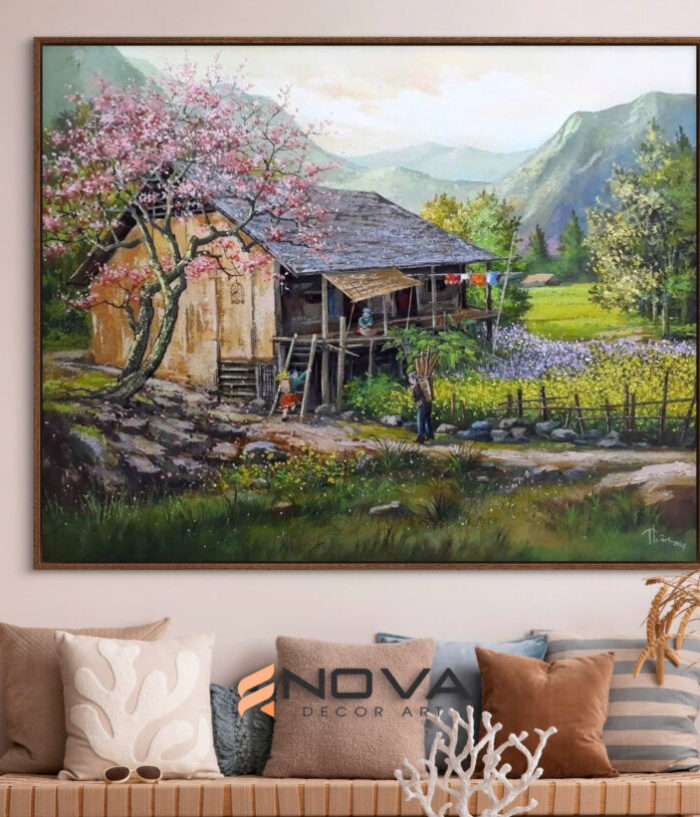 tranh cảnh xuân tây bắc