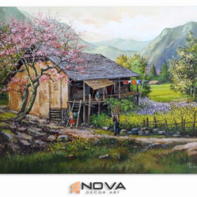 tranh cảnh xuân tây bắc