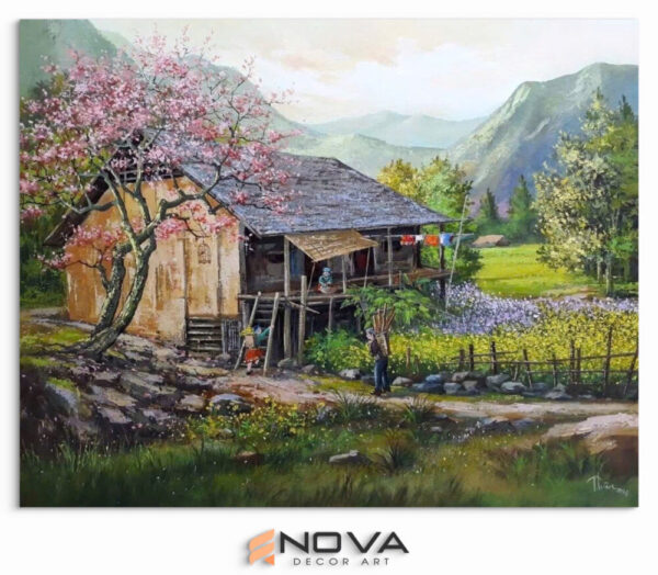 tranh cảnh xuân tây bắc
