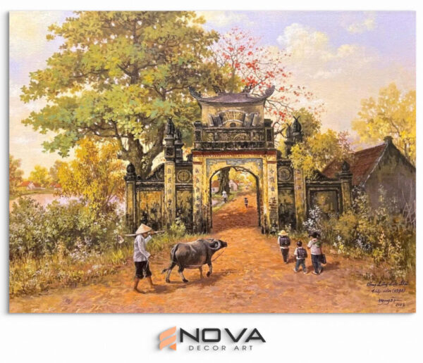 tranh phong cảnh đầu làng