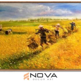 tranh in canvas đồng quê