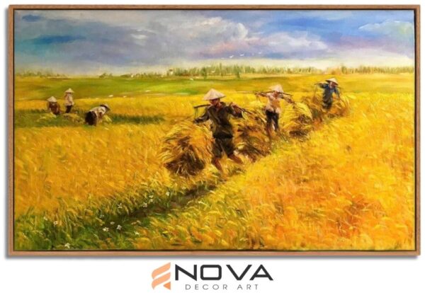 tranh in canvas đồng quê