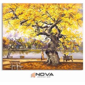 tranh hồ gươm sắc thu