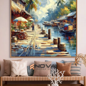 tranh nhịp sống vùng sông nước