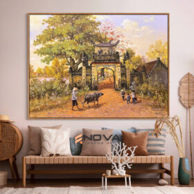 tranh phong cảnh đầu làng DQ003