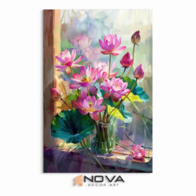 tranh sắc sen mùa hè