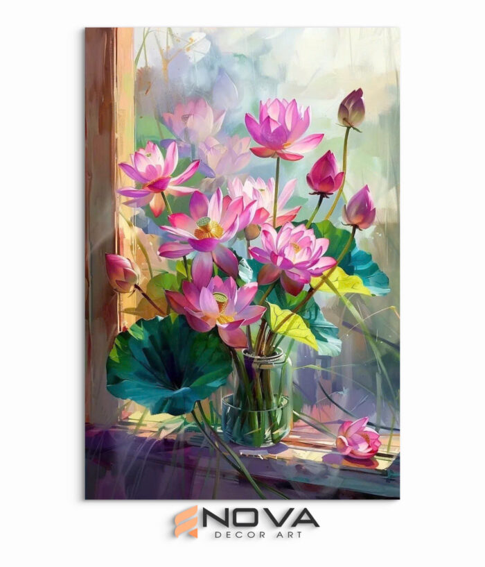 tranh sắc sen mùa hè