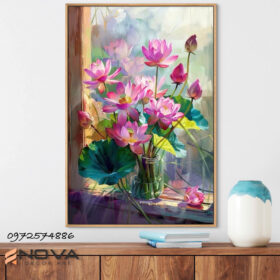 tranh sắc sen mùa hè