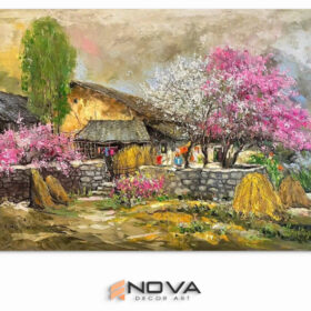 tranh xuân trên bản