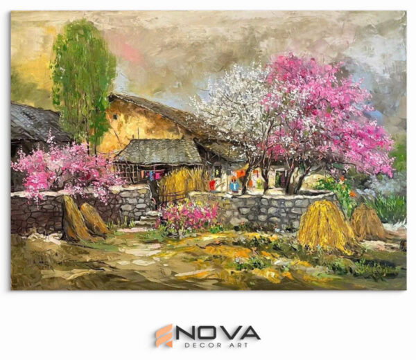 tranh xuân trên bản