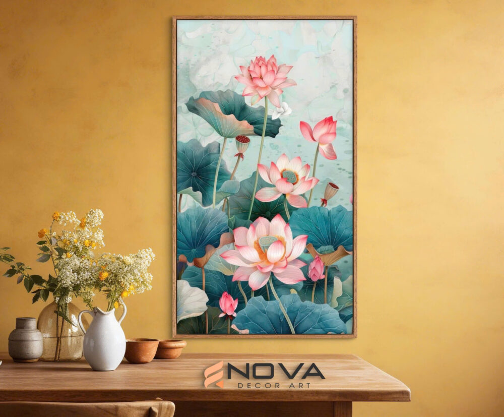 Tranh Hoa Sen - NOS015 Tranh Hoa Sen - NOS015
