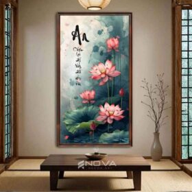 Tranh Hoa Sen - NOS021 Tranh Hoa Sen - NOS021